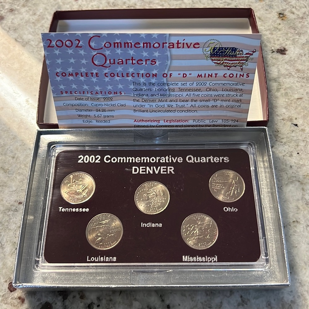 50 States Commemorative Quarters Denver Mint Year 2002